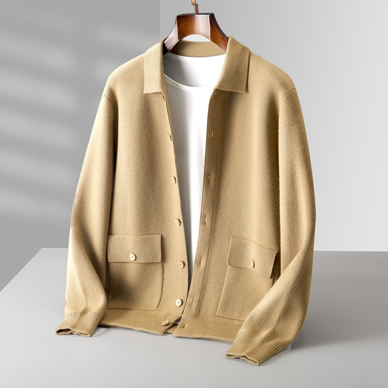 Alvoro Wool Polo Cardigan