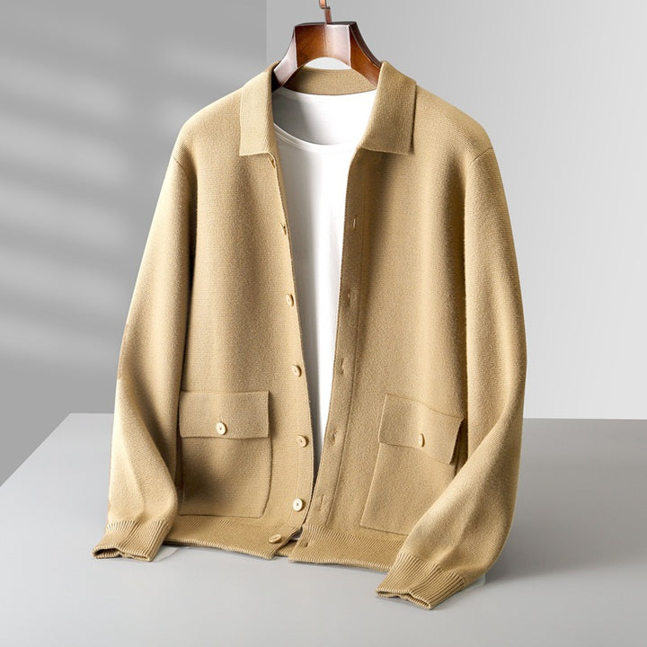 Alvoro Wool Polo Cardigan