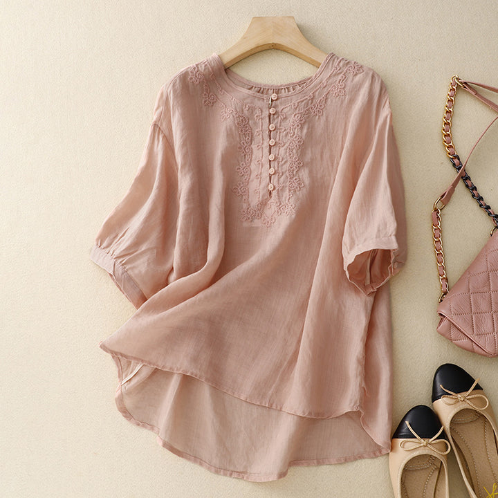 Lureva Cotton-Linen Blouse