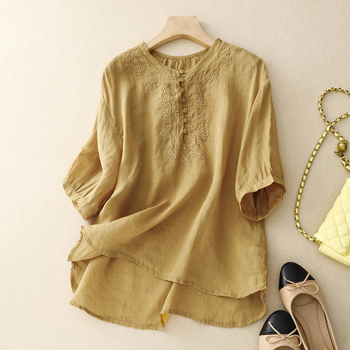 Lureva Cotton-Linen Blouse