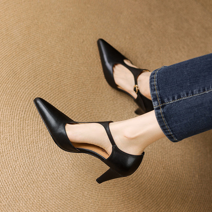 Rosie T-Bar Leather Heels