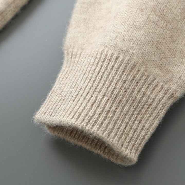 Orvien Wool Funnel-Neck Cardigan