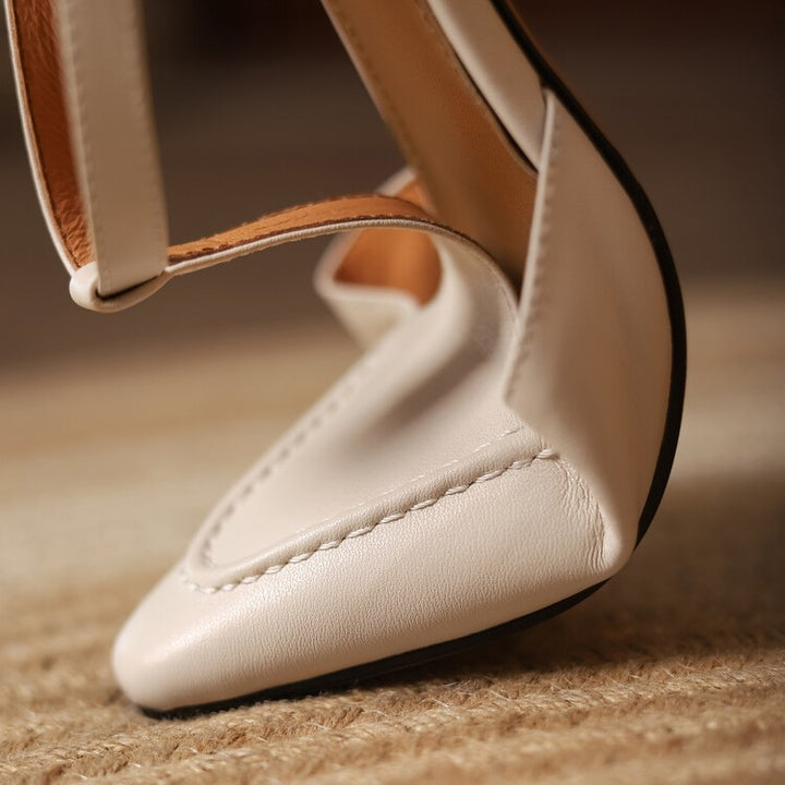 Romira T-Strap Leather Heels
