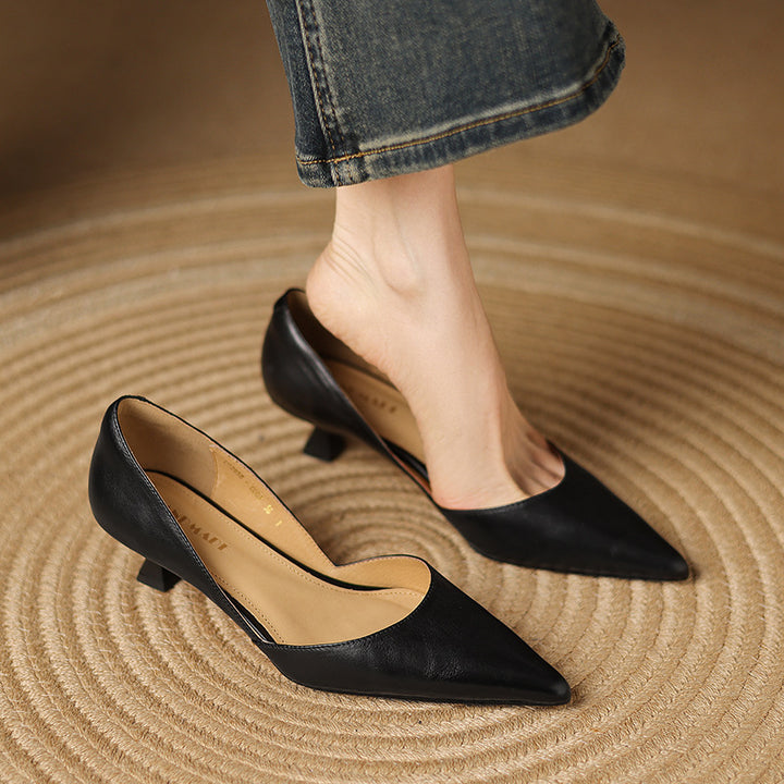 Ceyra Leather Heels