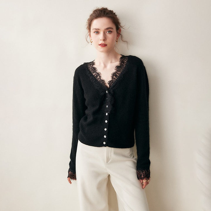 Arlisse Lace Cashmere Cardigan