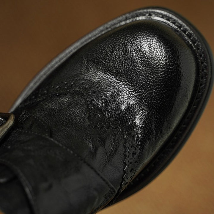 Tessa Monk-Strap Leather Brogues