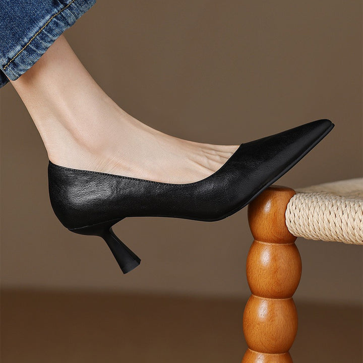 Cymara Leather Heels