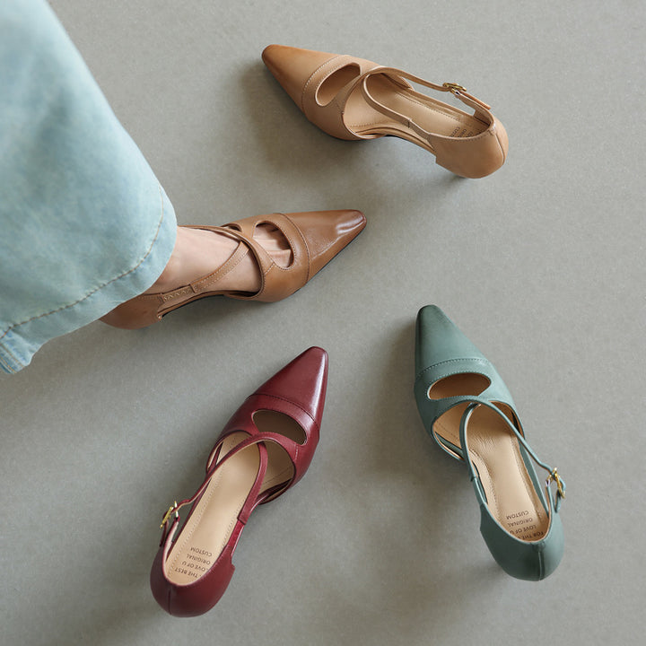 Celest Leather Mary-Jane Heels