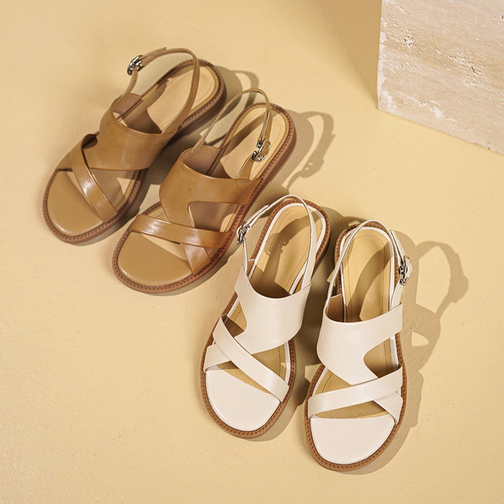 Avelin Slingback Leather Sandals