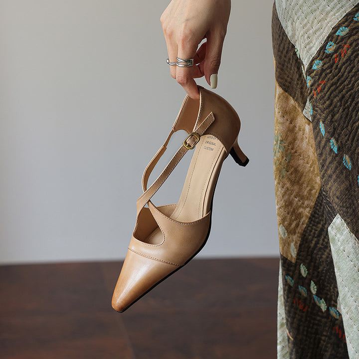 Celest Leather Mary-Jane Heels