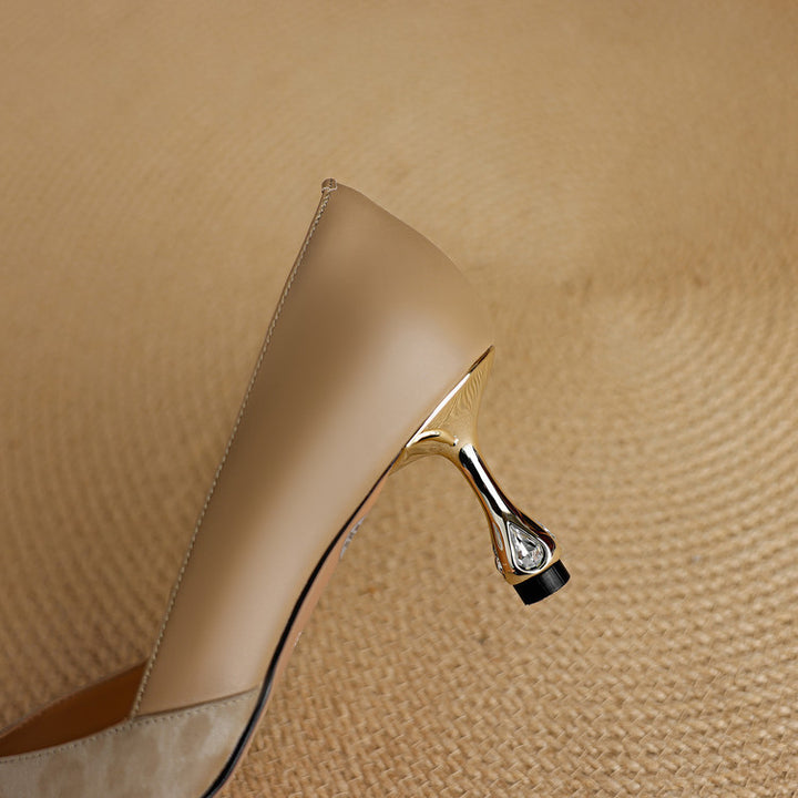 Orlena Leather Sculpt Heels