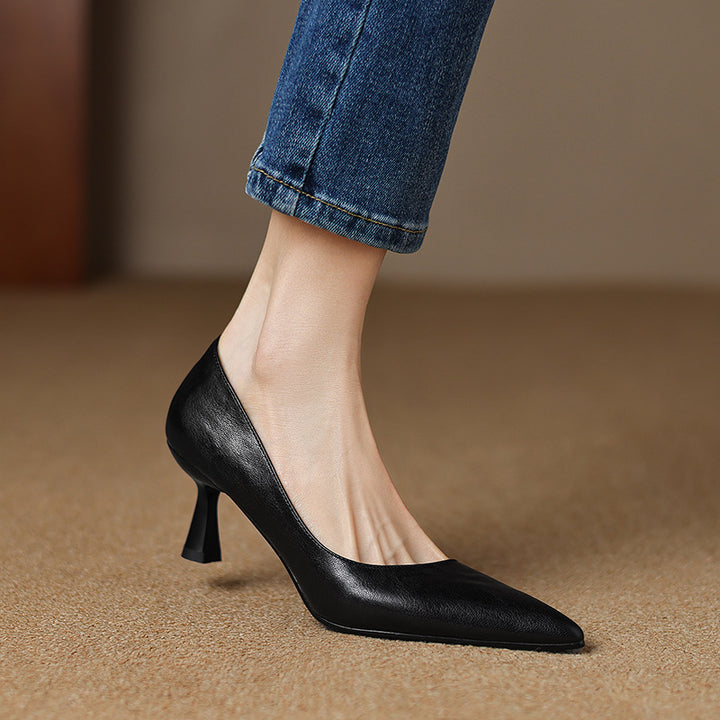 Cymara Leather Heels