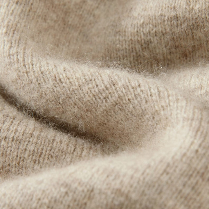 Solren Wool Knot-Button Cardigan