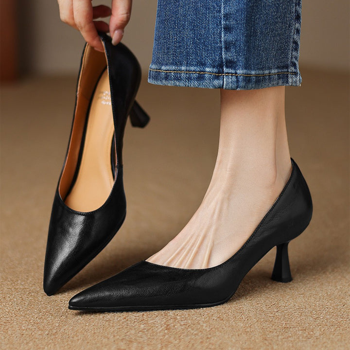 Cymara Leather Heels