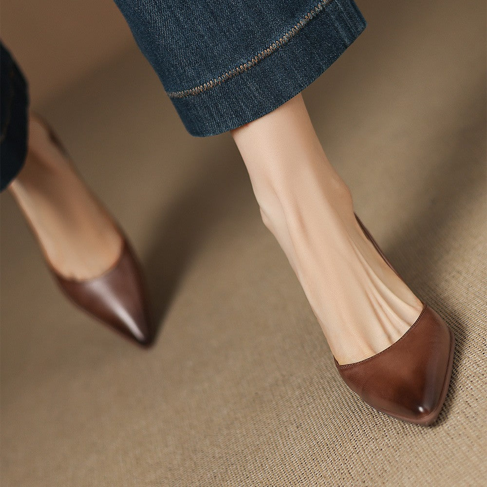 Calenne Leather Heels