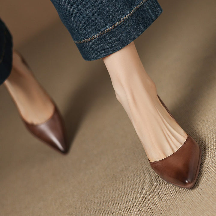 Calenne Leather Heels