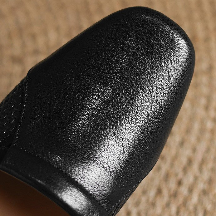 Marvone Low-Heel Leather Loafer