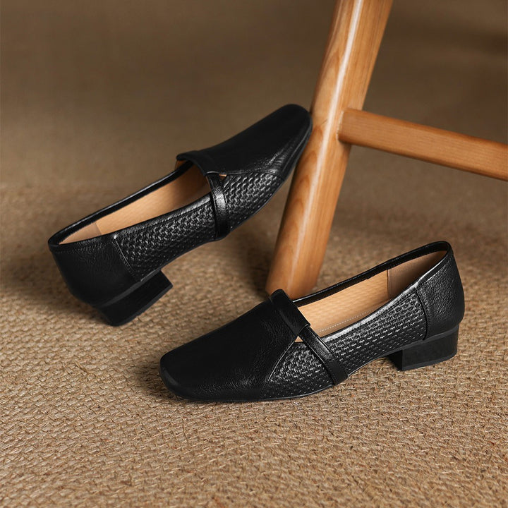 Marvone Low-Heel Leather Loafer