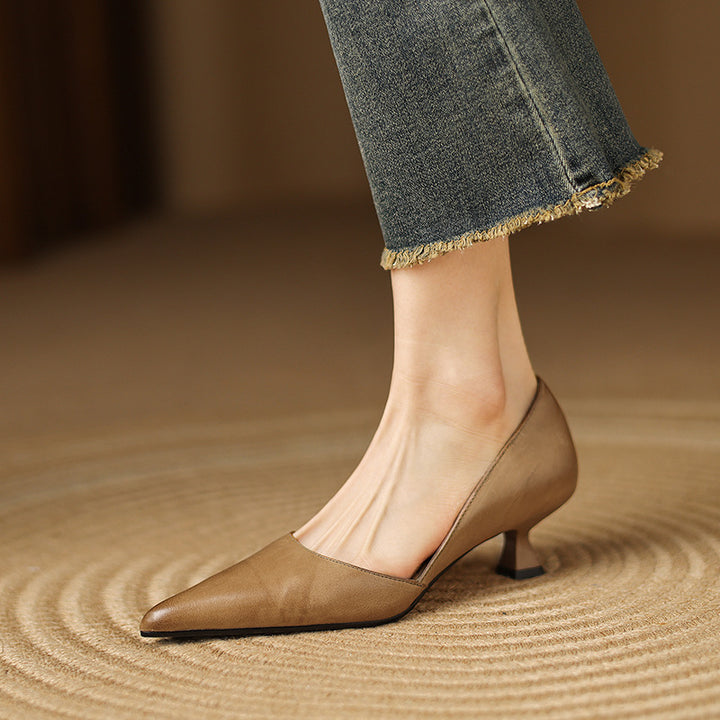 Ceyra Leather Heels