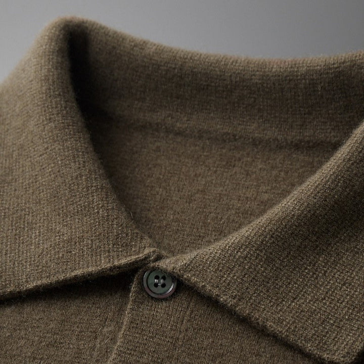 Alvoro Wool Polo Cardigan