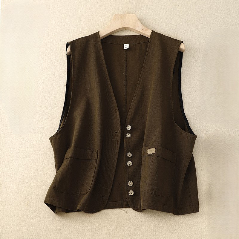 Velven Cotton-Blend Vest