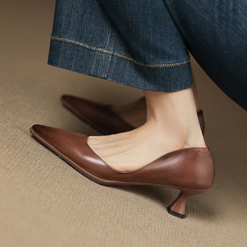 Calenne Leather Heels