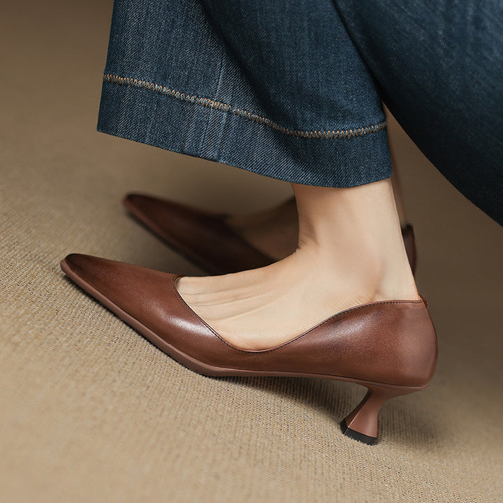 Calenne Leather Heels