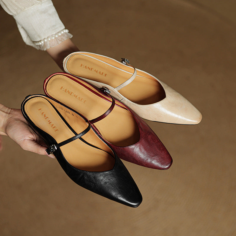 Envara Lambskin Leather Mule