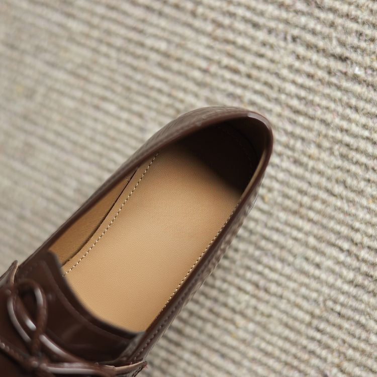 Maren Tassel Leather Loafer Pumps