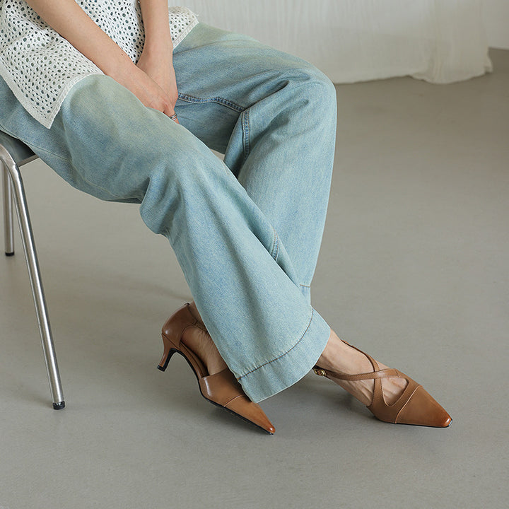Celest Leather Mary-Jane Heels