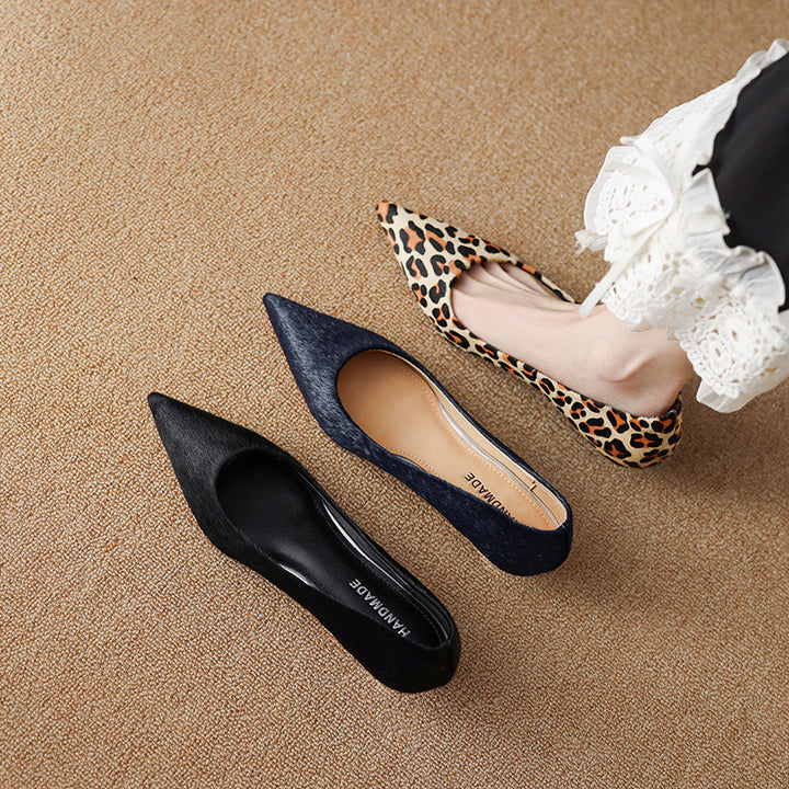 Marcele Haircalf Low-Heel Wedge