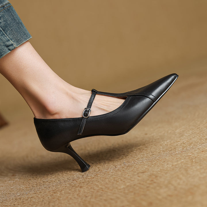 Aveline Lambskin Heels