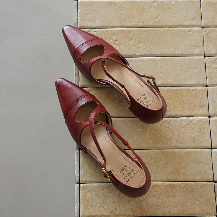 Celest Leather Mary-Jane Heels