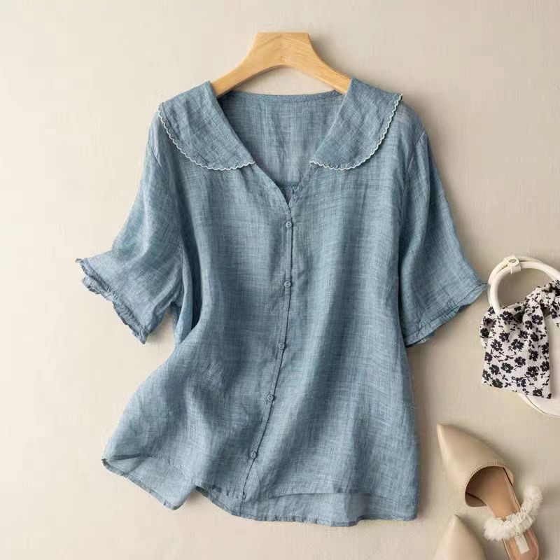 Clevra Cotton-Linen Blouse
