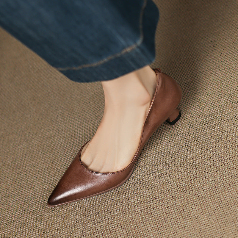 Calenne Leather Heels