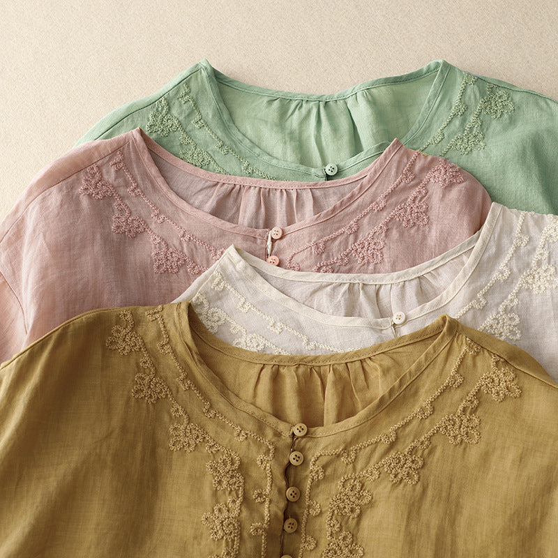 Lureva Cotton-Linen Blouse