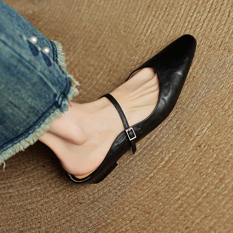 Envara Lambskin Leather Mule