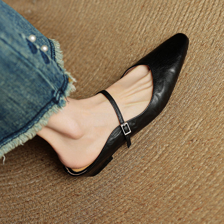 Envara Lambskin Leather Mule