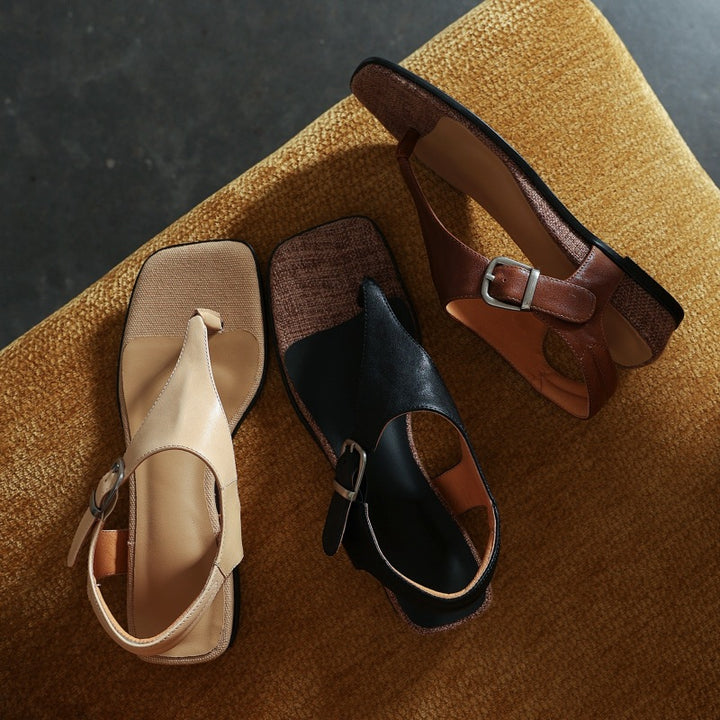 Mara Wedge Leather Sandals