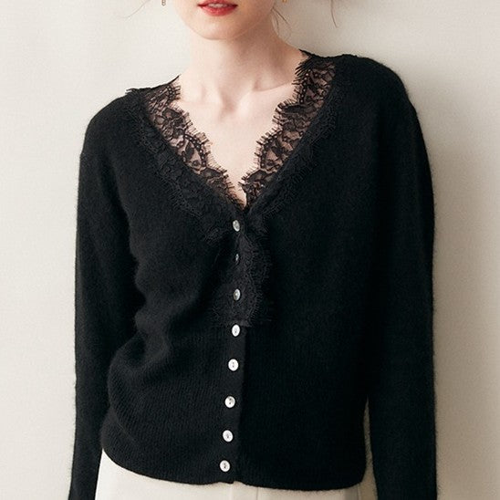 Arlisse Lace Cashmere Cardigan