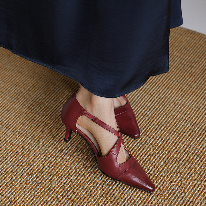 Celest Leather Mary-Jane Heels