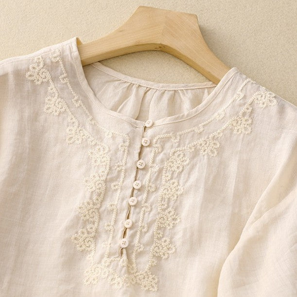 Lureva Cotton-Linen Blouse