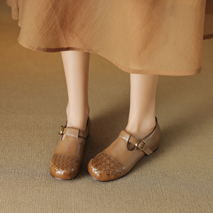Velmora Woven Leather Loafers