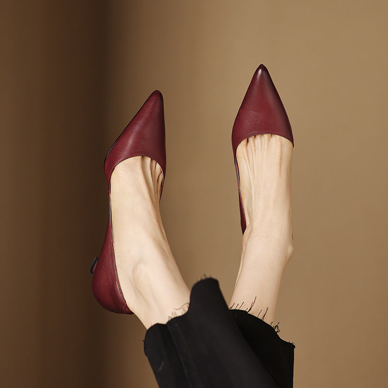 Ceyra Leather Heels