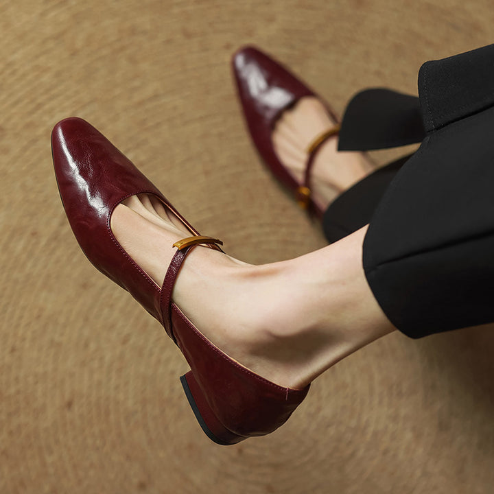 Eloria Lambskin Mary Janes