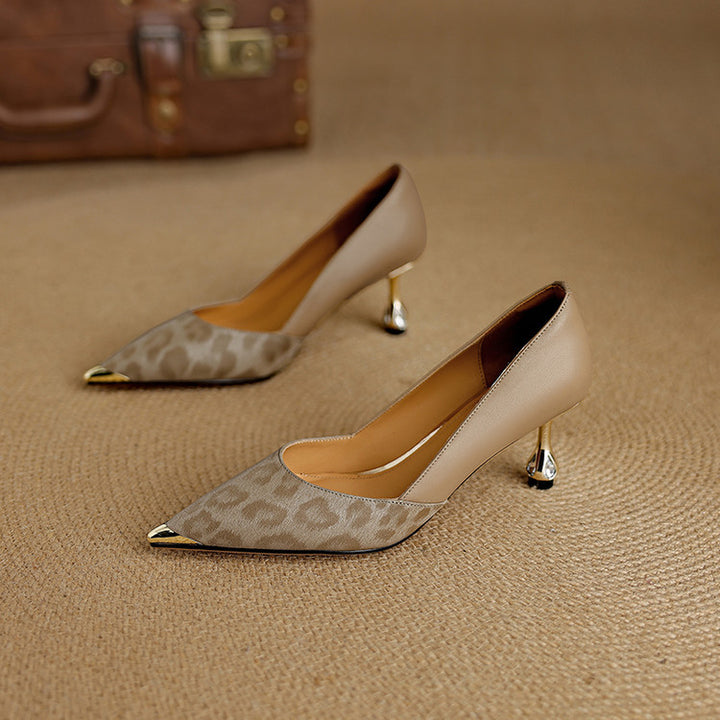 Orlena Leather Sculpt Heels