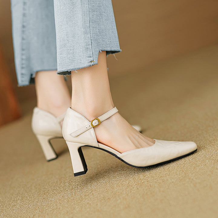 Virelle D’Orsay Leather Heels