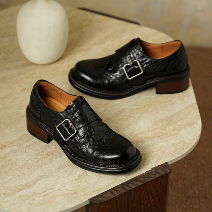 Tessa Monk-Strap Leather Brogues