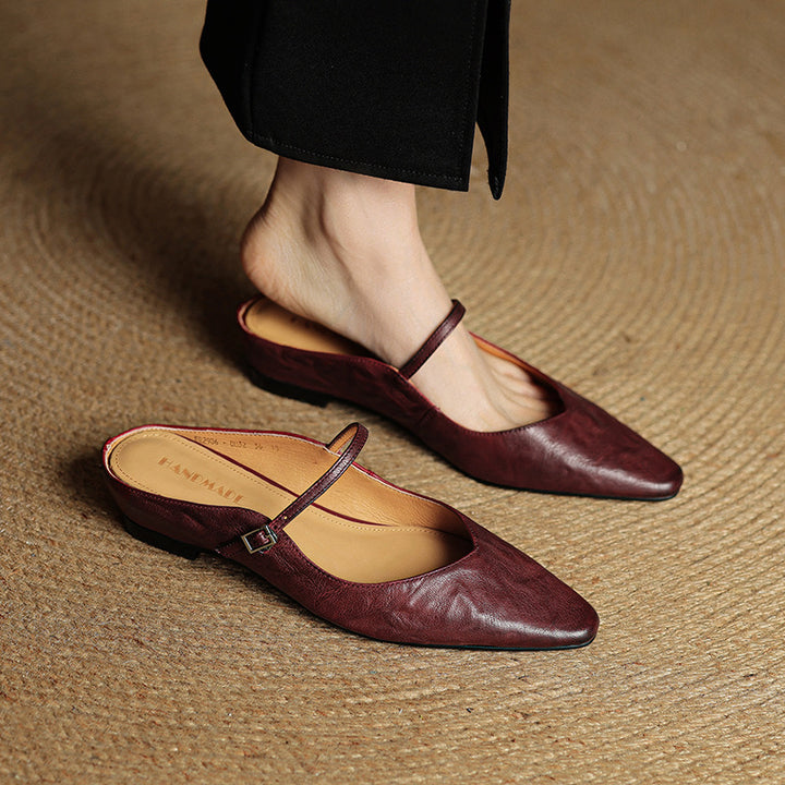 Envara Lambskin Leather Mule