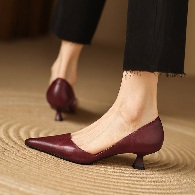 Ceyra Leather Heels